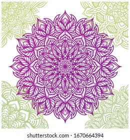 decorative color mandala wall ornament