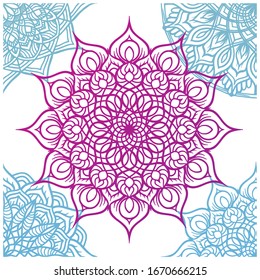decorative color mandala wall ornament