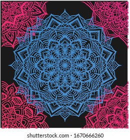 decorative color mandala wall ornament