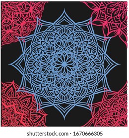 decorative color mandala wall ornament