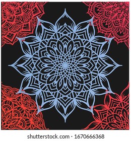 decorative color mandala wall ornament