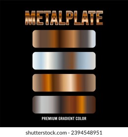 Color moderno del degradado de la placa metálica