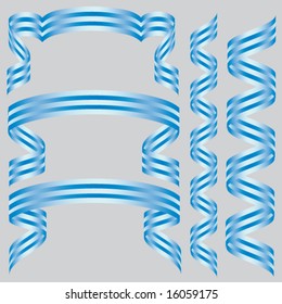 Decorative color ribbon banner. Vector.