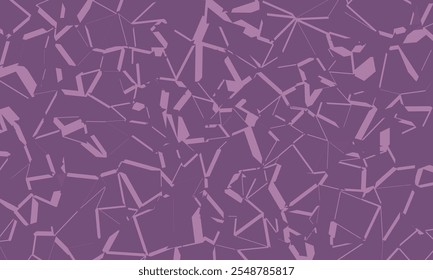 Decorative colored chaotic line pattern. Purple abstract background with polygons.