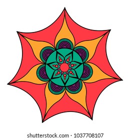 Decorative colored mandala