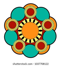 Decorative colored mandala