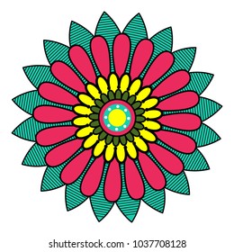 Decorative colored mandala