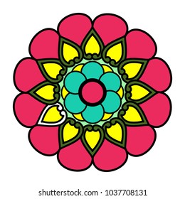 Decorative colored mandala