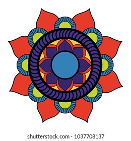 Decorative colored mandala