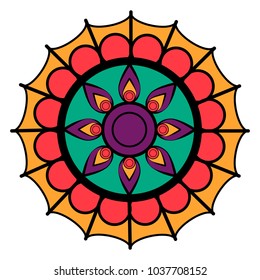 Decorative colored mandala