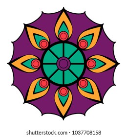 Decorative colored mandala