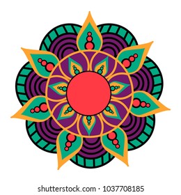 Decorative colored mandala