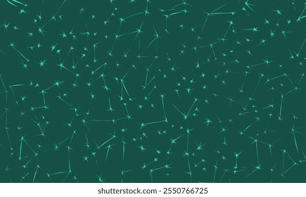 Decorative colored seamless line pattern. Dark aqua green abstract geometric background. Comic element texture