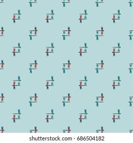 Decorative colored seamless pattern with cute dragonfly. Vintage background with many dragonflies silhouettes for your design.