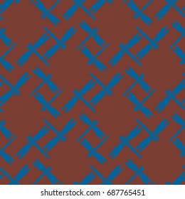 Decorative colored seamless pattern with cute dragonfly. Vintage background with many dragonflies silhouettes for your design.