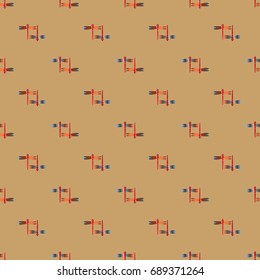 Decorative colored seamless pattern with cute dragonfly. Vintage background with many dragonflies silhouettes for your design.