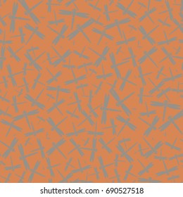 Decorative colored seamless pattern with cute dragonfly. Vintage background with many dragonflies silhouettes for your design.