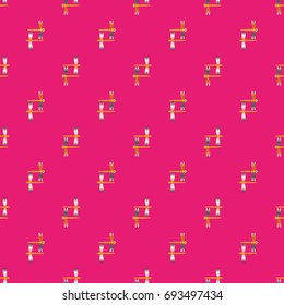 Decorative colored seamless pattern with cute dragonfly. Vintage background with many dragonflies silhouettes for your design.