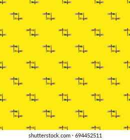 Decorative colored seamless pattern with cute dragonfly. Vintage background with many dragonflies silhouettes for your design.