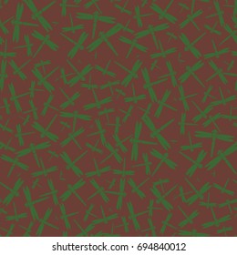 Decorative colored seamless pattern with cute dragonfly. Vintage background with many dragonflies silhouettes for your design.