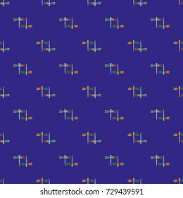Decorative colored seamless pattern with cute dragonfly. Vintage background with many dragonflies silhouettes for your design.