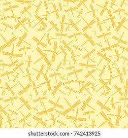 Decorative colored seamless pattern with cute dragonfly. Vintage background with many dragonflies silhouettes for your design.