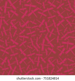 Decorative colored seamless pattern with cute dragonfly. Vintage background with many dragonflies silhouettes for your design.