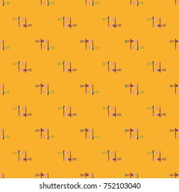 Decorative colored seamless pattern with cute dragonfly. Vintage background with many dragonflies silhouettes for your design.
