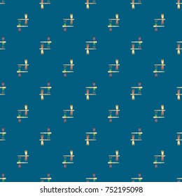Decorative colored seamless pattern with cute dragonfly. Vintage background with many dragonflies silhouettes for your design.