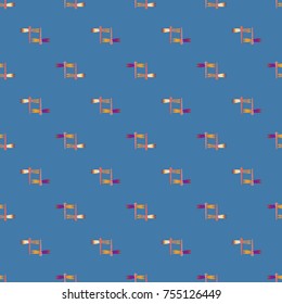 Decorative colored seamless pattern with cute dragonfly. Vintage background with many dragonflies silhouettes for your design.