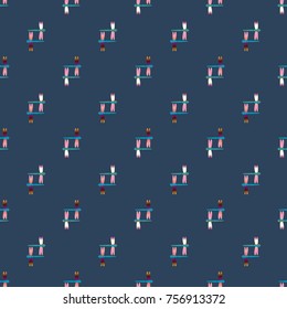 Decorative colored seamless pattern with cute dragonfly. Vintage background with many dragonflies silhouettes for your design.
