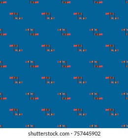 Decorative colored seamless pattern with cute dragonfly. Vintage background with many dragonflies silhouettes for your design.