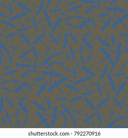 Decorative colored seamless pattern with cute dragonfly. Vintage background with many dragonflies silhouettes for your design.