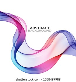 
Decorative colored wave on a white background .Element design