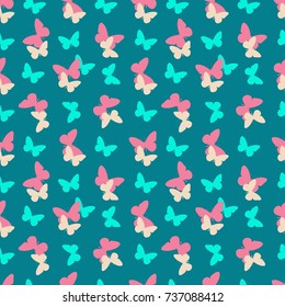 Decorative, colorful, abstract butterfly  pattern which can be used for design 
fabric, backgrounds, wrapping paper.