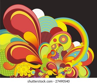 decorative colorful abstract design,vector