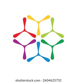 Decorative Colorful Abstract Star Vector Logo Template