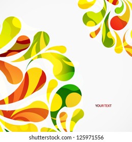 Decorative colorful arc drops background.