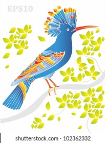 Decorative colorful bird