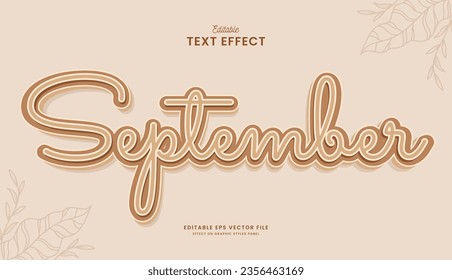 decorative colorful brown pastel editable text effect vector design