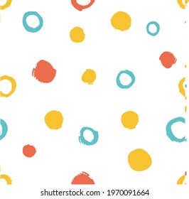 Decorative colorful brush pattern in matching color tones