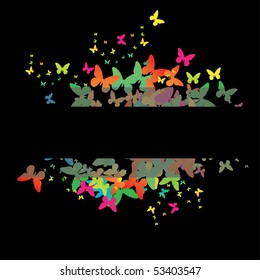 decorative colorful butterfly. vector illustration