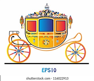 Decorative colorful carriage