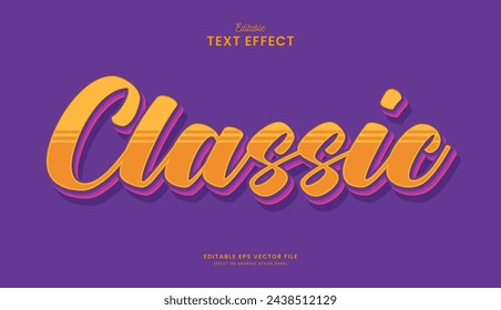 decorative colorful classic editable text effect vector design