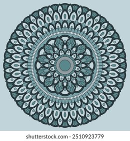 Decorative Colorful Floral Mandala Design. Ornament Vector Illustration with Background.