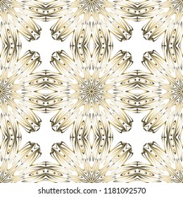 Decorative colorful floral ornament with decorative border. E For fashion print, bandanna, tablecloth.