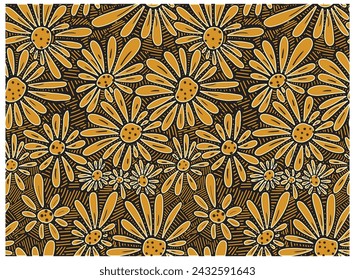 Decorative colorful flower ornament background, symmetric pattern with beautiful flowers. Tribal ethnic mandala. Bandana shawl, hijab, tablecloth fabric print.