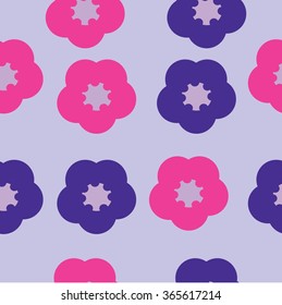 decorative colorful flowers seamless pattern