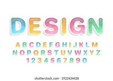decorative colorful Font and Alphabet