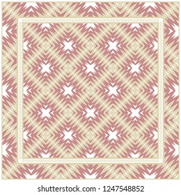 Decorative Colorful Geometric Pattern. Line Art, Lace Background. Vector Illustration